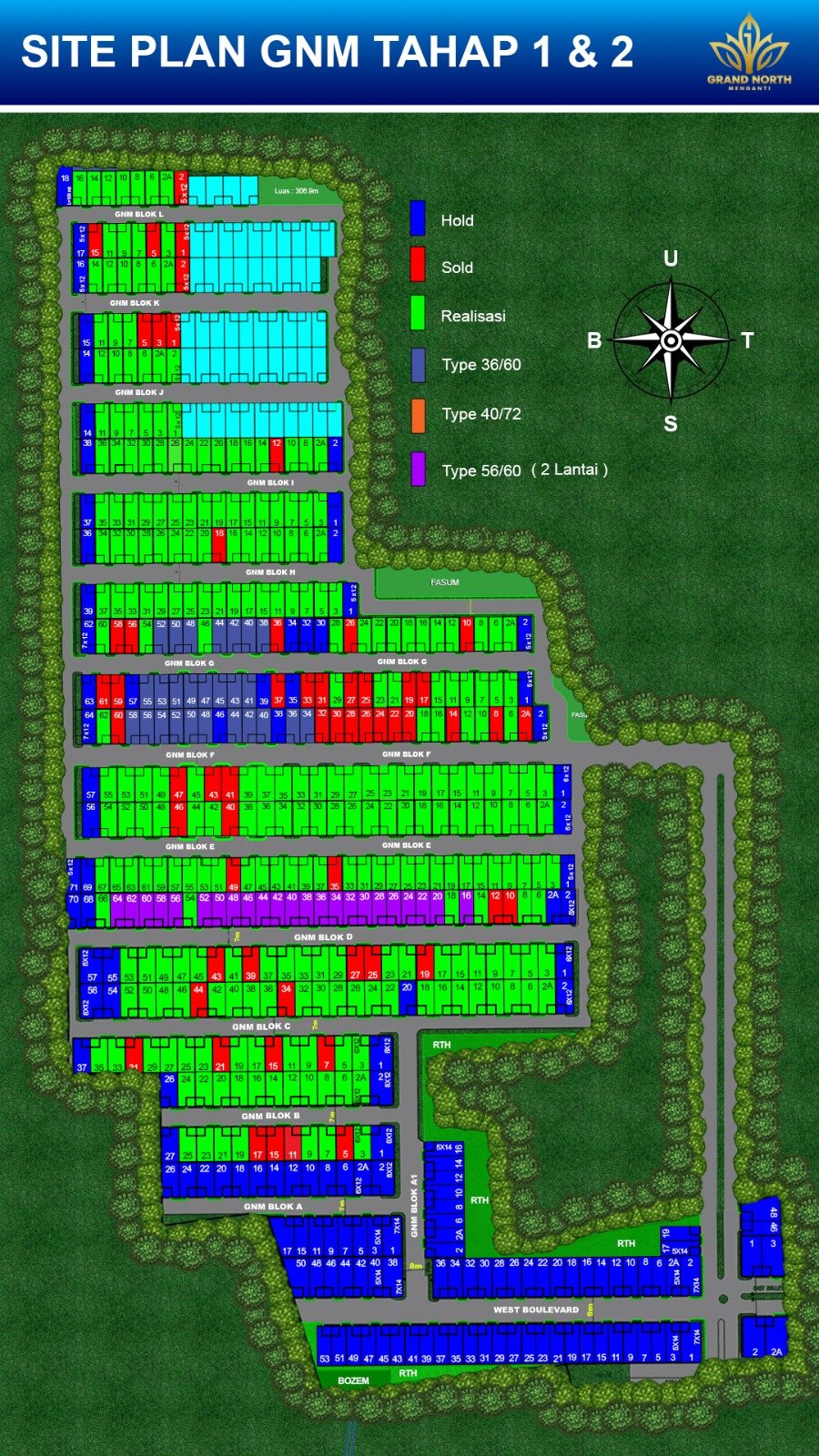 Site Plan Grand North Menganti